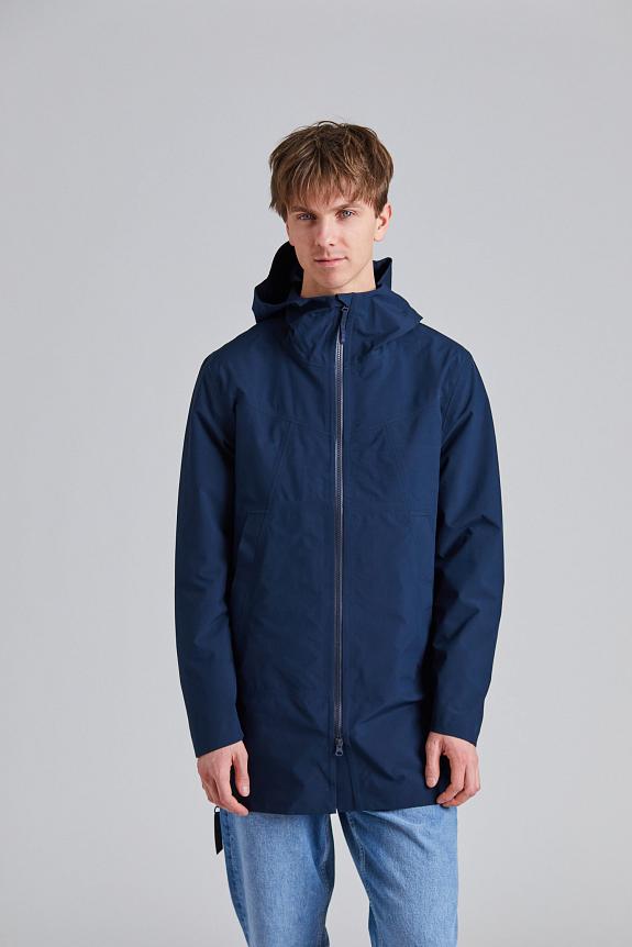 Blæst Helleren Coat Dark Navy-2